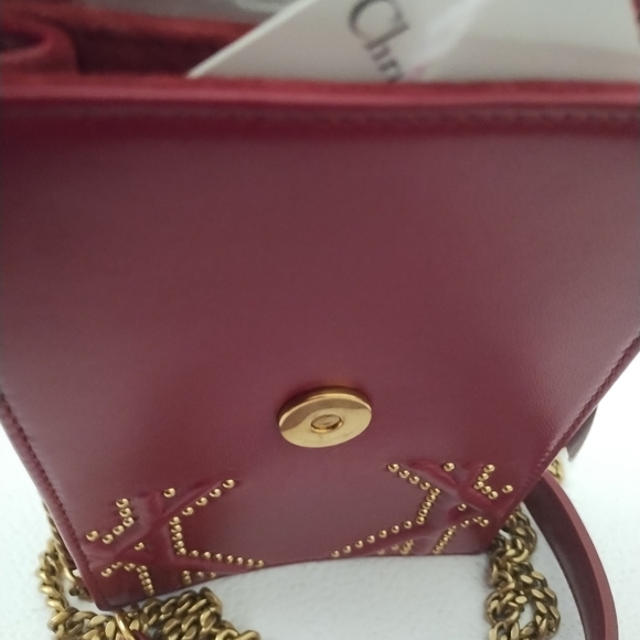 CHRISTIAN DIOR LEATHER CROSSBODY BAG W/ STUDDING - Picture 9 of 9